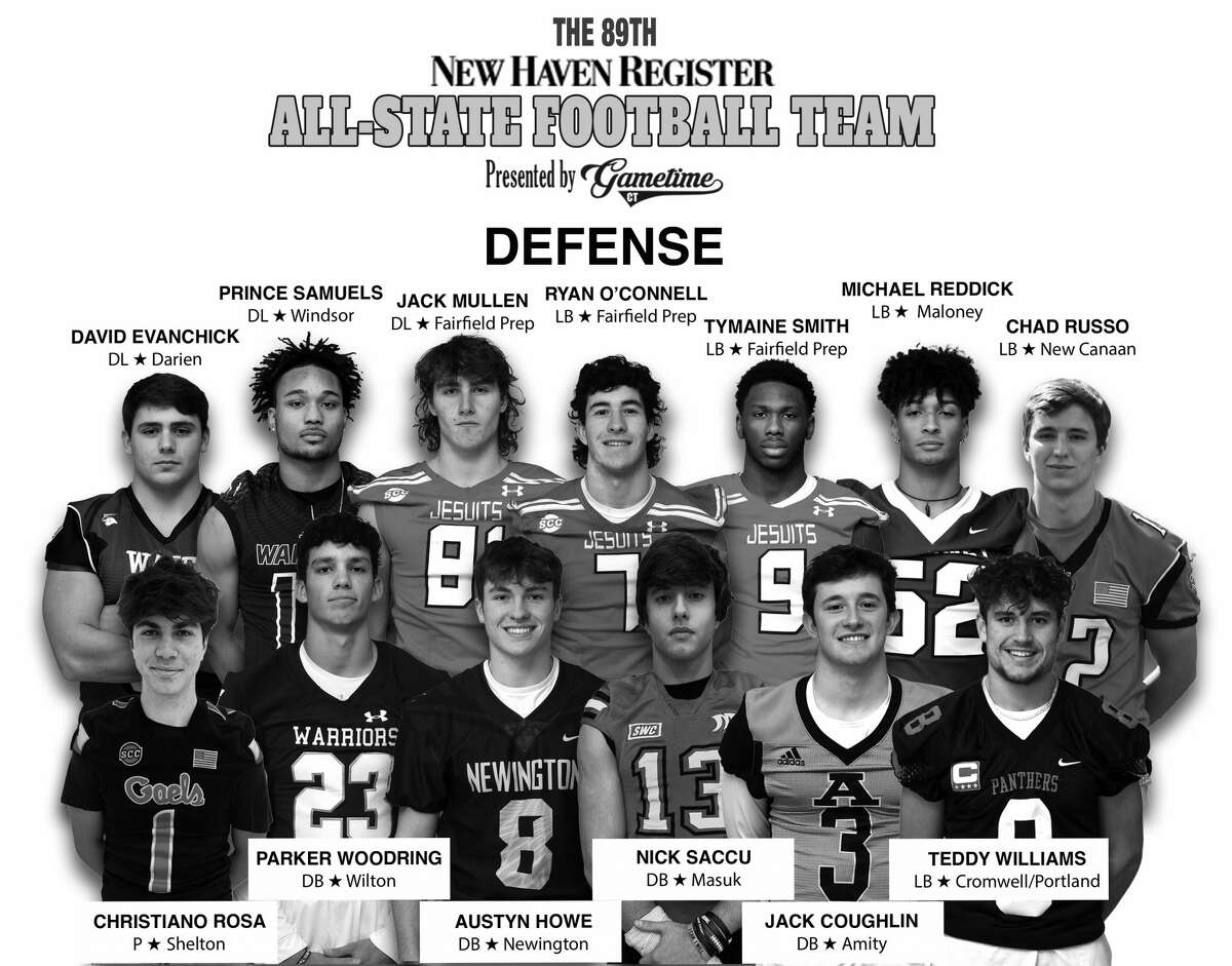 The 2021 New Haven Register All-State First Team Defense.