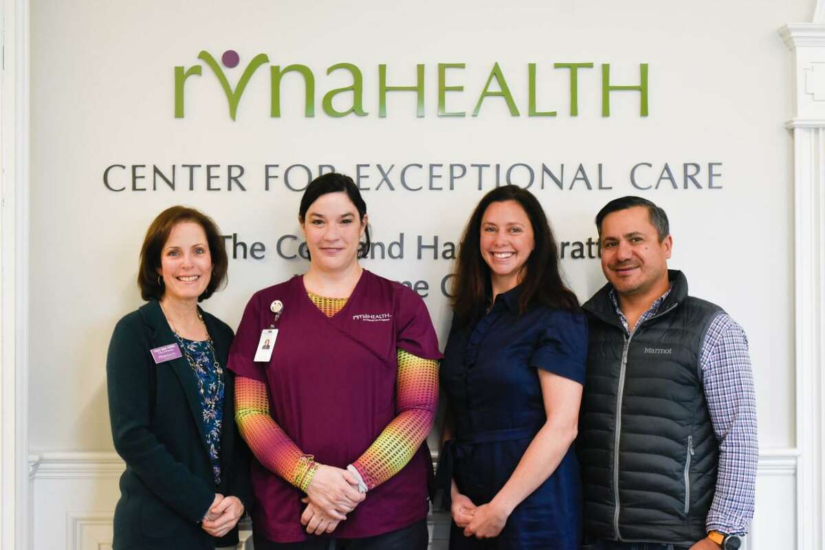 RVNAhealth recently announced the recipients of its annual Couri Family Nursing scholarships. Above is RVNAhealth Director of Philanthropy Mary Jean Heller, left, recipient Stacy Carney, and Megan and Chris Couri.