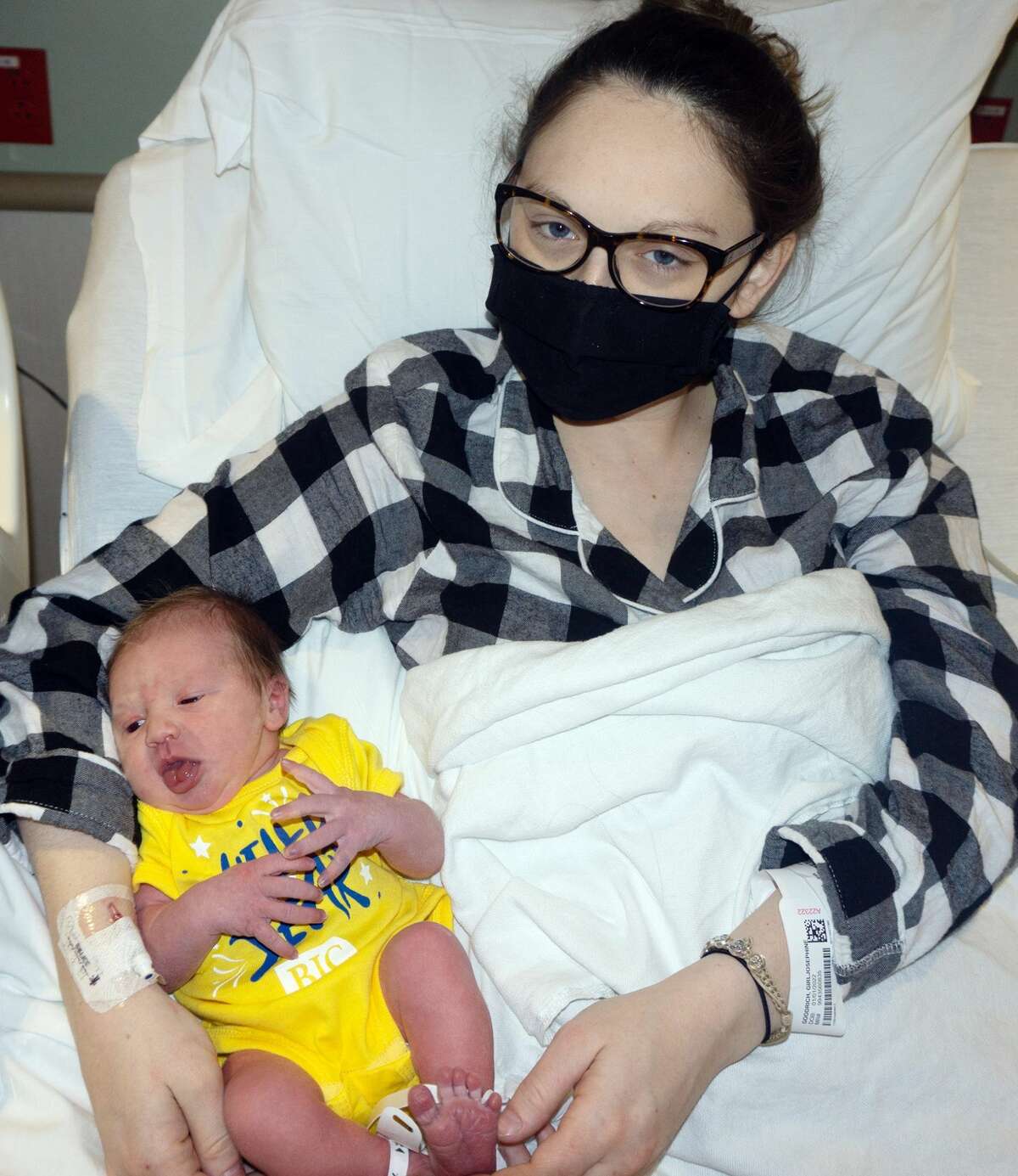 Cecelia Quinn Wittman, pictured here with her mother, Josephine, was the first baby born at Alton Memorial Hospital for 2022. She arrived at 4:30 a.m. on Jan. 1.
