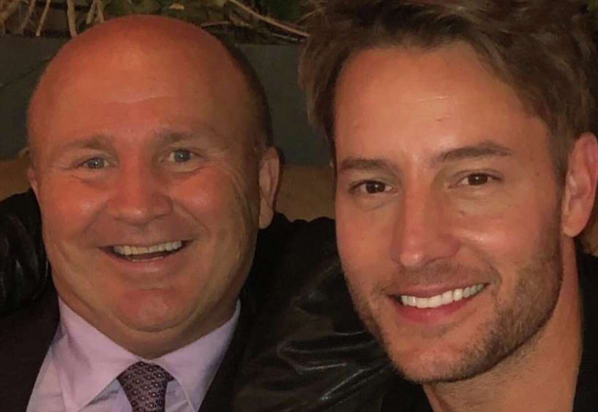 Actor Justin Hartley (right) with restaurateur Tony Capasso at Tony's at the JHouse in Riverside earlier this year.