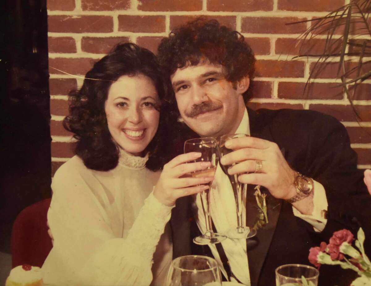 Fran Dorf and her husband, Bob Dorf, on their wedding day.