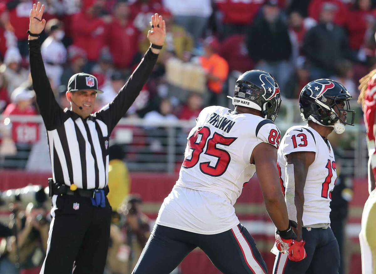 Wide receiver (13) Brandin Cooks of the Houston Texans against the San  Francisco 49ers in an NFL football game, Sunday, Jan. 2, 2022, in Santa  Clara, CA. The 49ers defeated the Texans