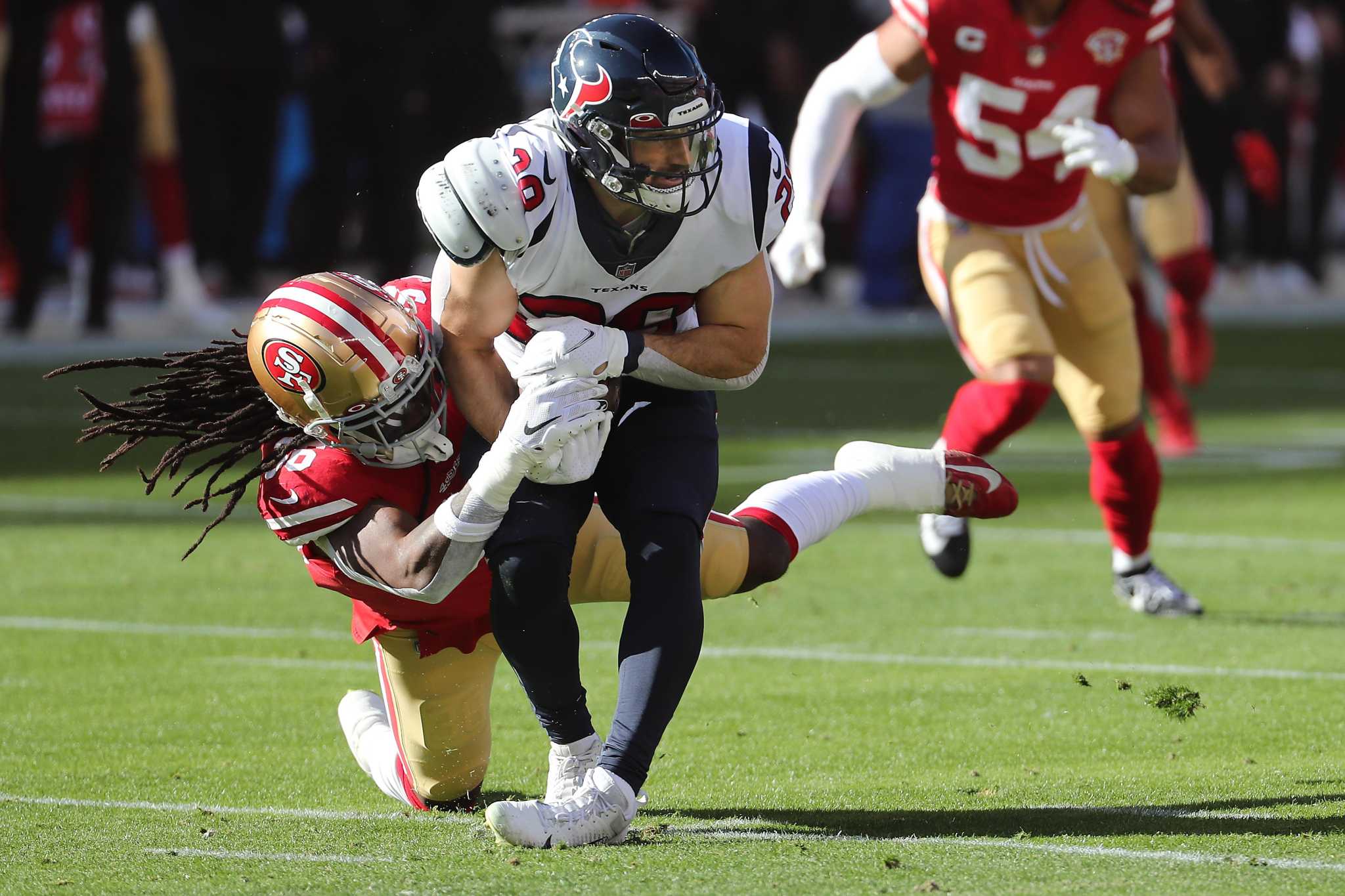 Wide receiver (13) Brandin Cooks of the Houston Texans against the San  Francisco 49ers in an NFL football game, Sunday, Jan. 2, 2022, in Santa  Clara, CA. The 49ers defeated the Texans