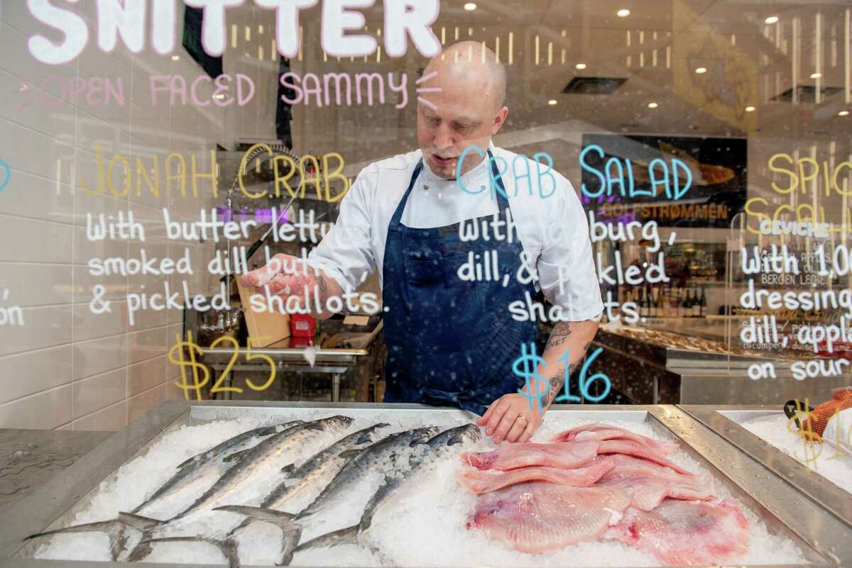 Chef Christopher Haatuft, owner of Lysverket, a modern Nordic restaurant in Bergen, Norway, is co-owner of Golfstrommen, a new seafood restaurant at Post Market food hall in downtown Houston. He will be in Houston for an eight-day Lysverket takeover at Golfstrommen, June 26-July 3.