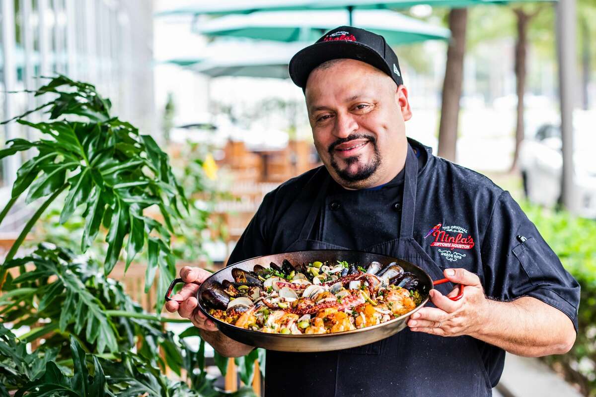 The Original Ninfa's, oolorful seasonal seafood paella created by Chef Alex Padilla.