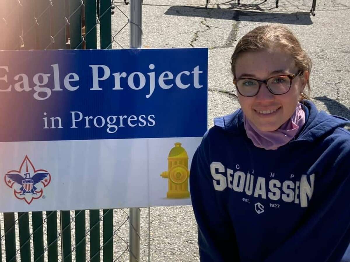Darien's Lindsey Ferretti is set to become Darien Scouting's first female Eagle Scout. The program started girls' troops in 2019. Her troop leader is Susie Flaherty.