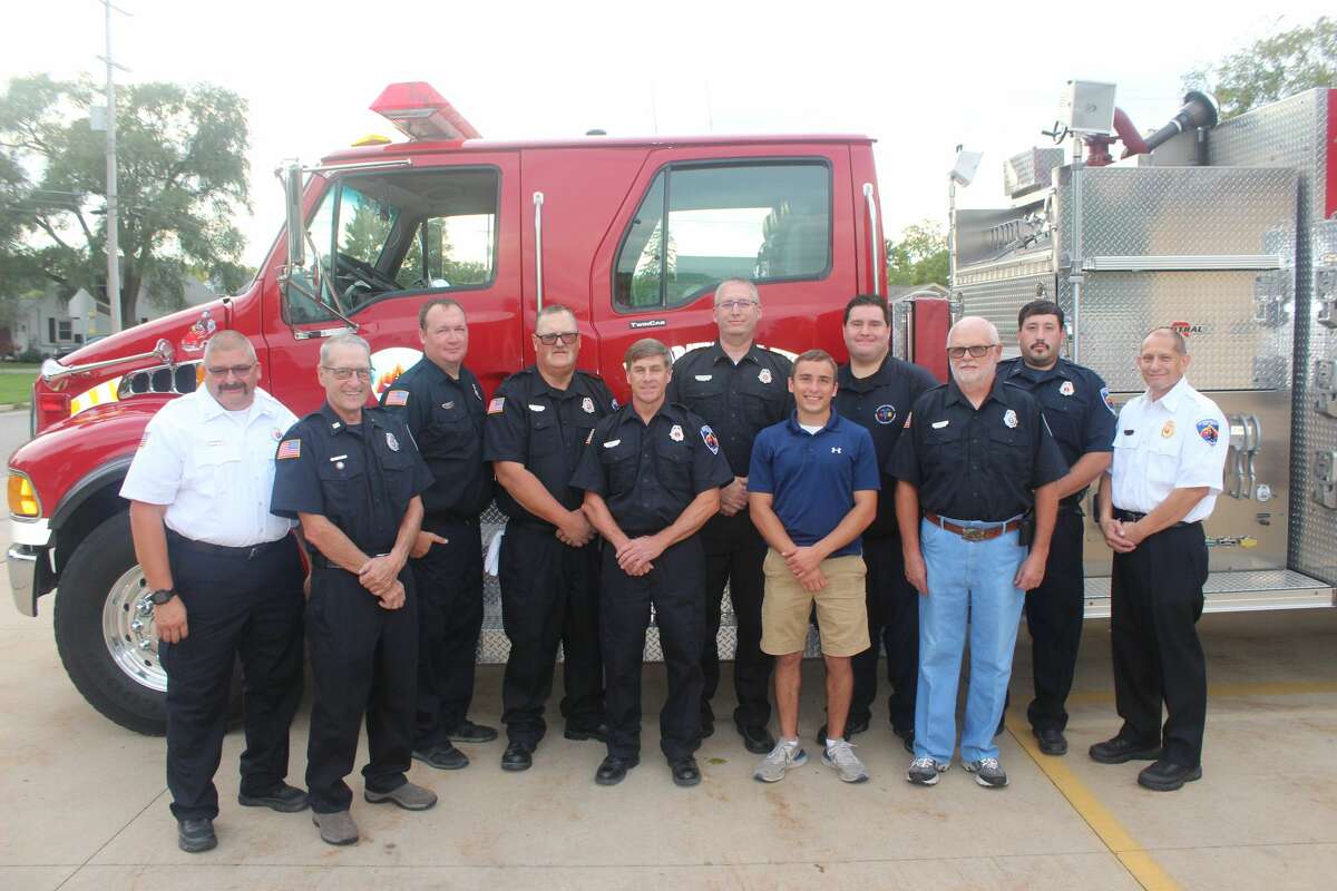 Some of the volunteers of the Tittabawassee Township Fire Department. They are part of a group that took a record amount of runs in 2021.