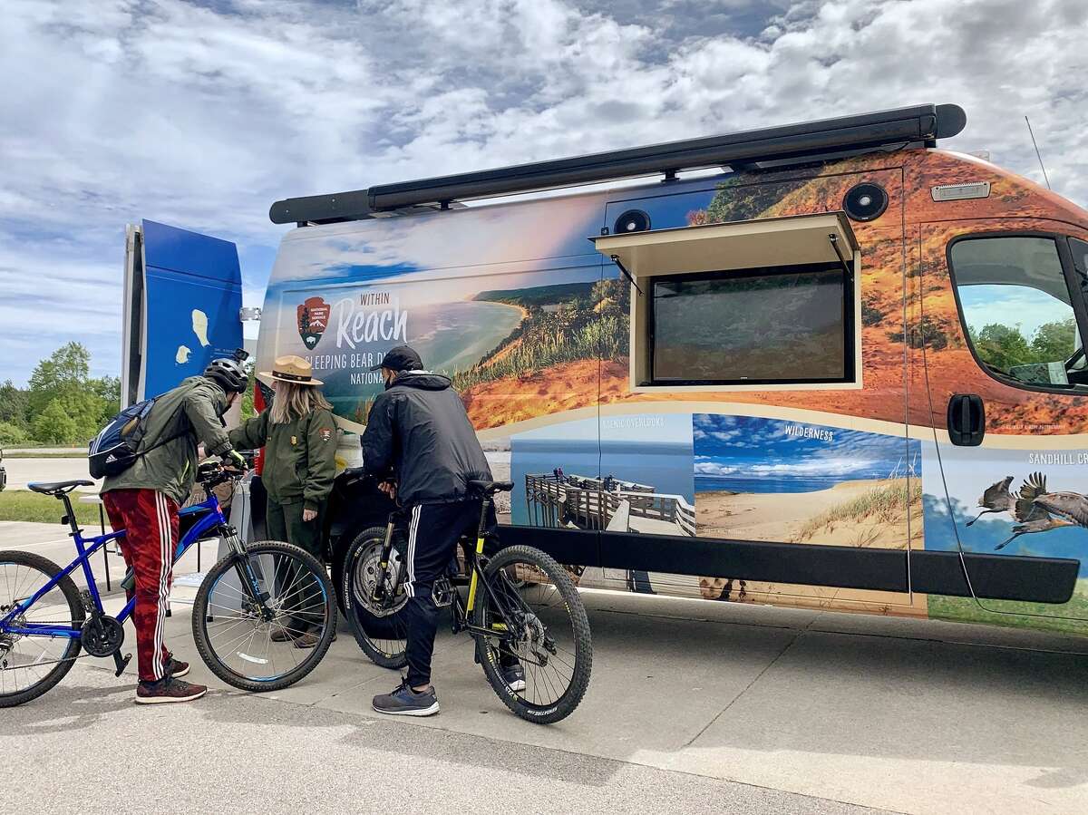 While the National Park Service continued to suspend many in-person programs, the mobile visitors center still got out to visitors during the busy 2021 summer. 