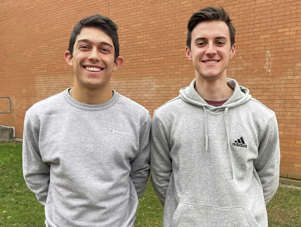 Sam Klein and Will Rodrigues captain Shelton boys' indoor track team