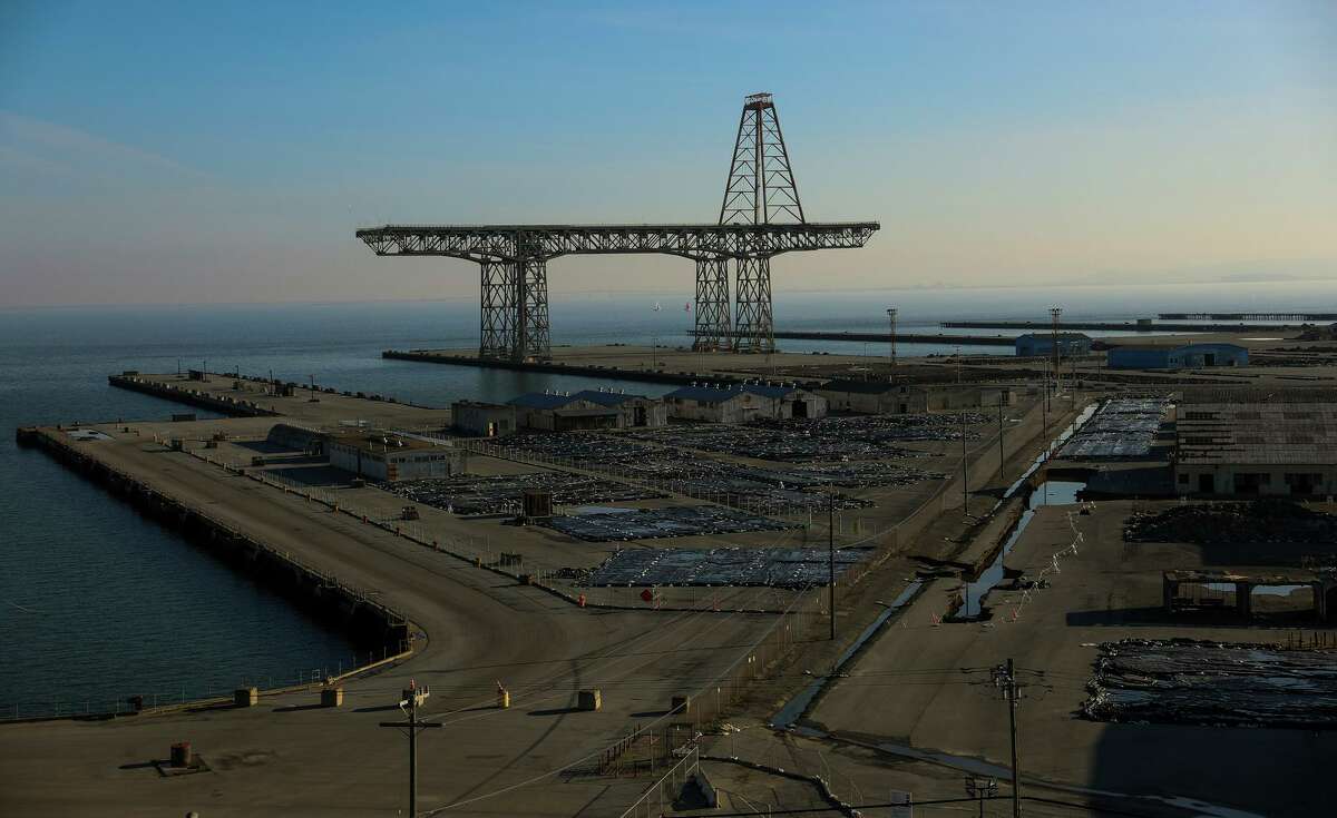 A view of Hunters Point Shipyard on Saturday, December 18, 2021, in San Francisco, Calif.