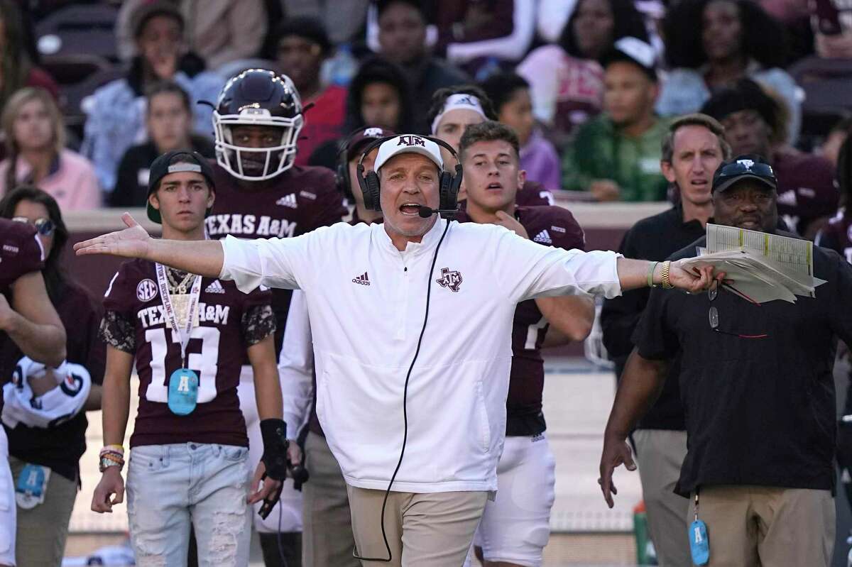 Jimbo Fisher, above, hopes to hire a coordinator to replace Mike Elko that can keep the Texas A&M defense in the top 15 nationally.