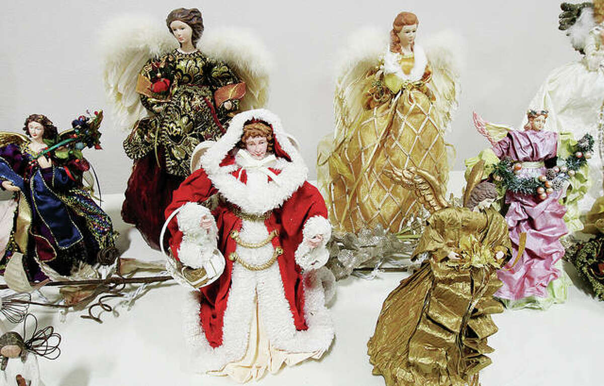 Some of the hundreds of angels donated to the Main Street United Methodist Church in Alton by the Doucleff family represent a lifetime of creating and collecting. The collection has a great deal of diversity in the angels, their clothing, wings styles and what they are holding. - The Telegraph/John Badman