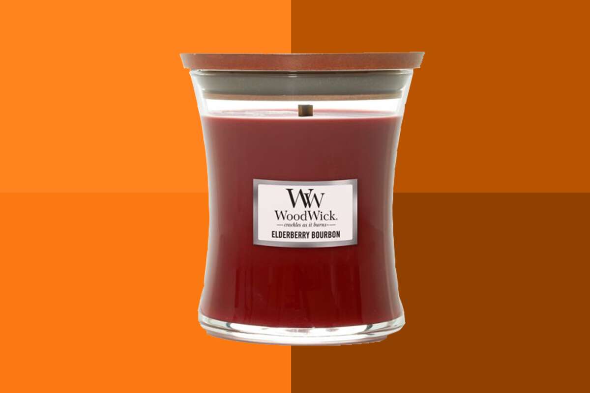 The WoodWick Elderberry Bourbon Medium Hourglass Candle ($8.57) from Walmart. 