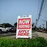 A help wanted sign in Selden, N.Y. (Photo by Thomas A. Ferrara/Newsday RM via Getty Images)