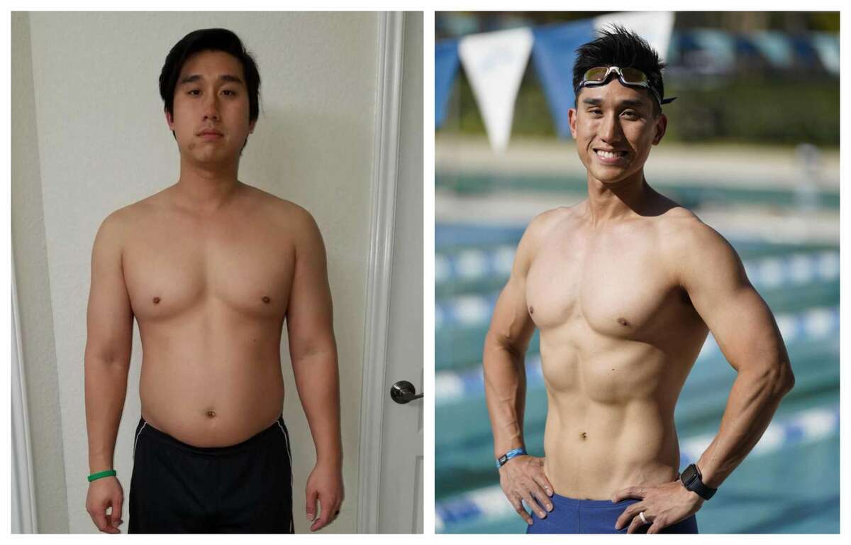 Before and after photo of Albert Li
