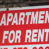 A for rent sign hangs outside an apartment building in San Francisco, Calif. on Jan. 4, 2022.