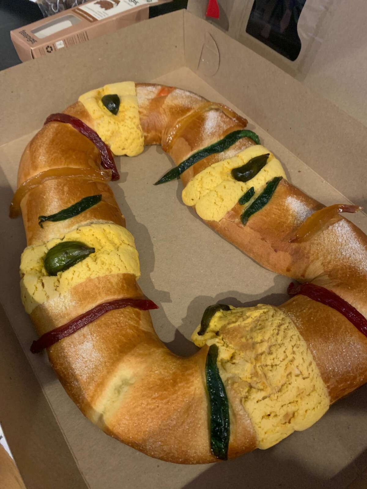 Rosca de Reyes from Los Portales, a restaurant and bakery located in Norwalk. 