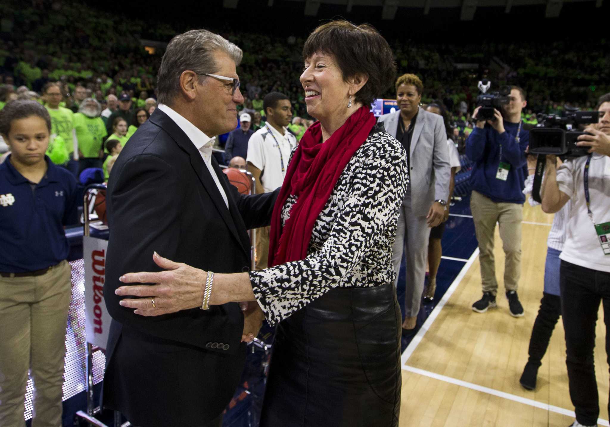 UConn coach Geno Auriemma's rivalry with ex-Notre Dame coach Muffet McGraw:  History of the feud