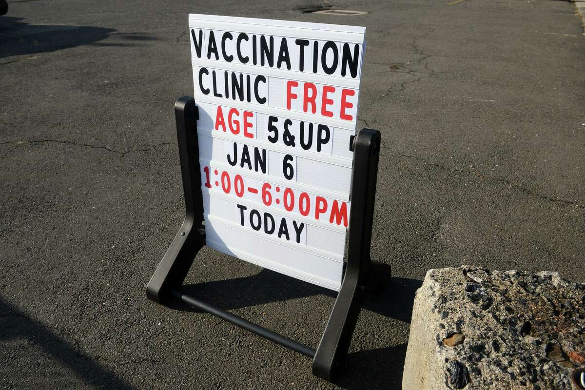 A pediatric vaccine clinic at St. Raphael Academy, in Bridgeport, Conn. Jan. 6, 2022.