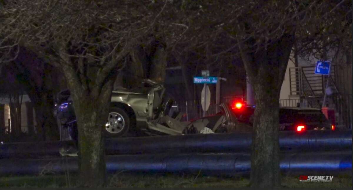A man died and two women were transported to the hospital after a vehicle crashed into a tree Thursday in the Trinity/Houston Gardens area of the city, according to Houston Police.
