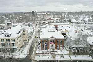Snow in downtown Ridgefield on Jan. 7, 2022. 