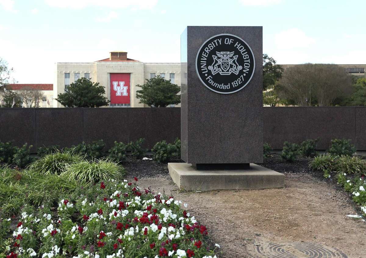 A University of Houston sign on the University of Houston campus, Wednesday, Jan. 5, 2022 in Houston.