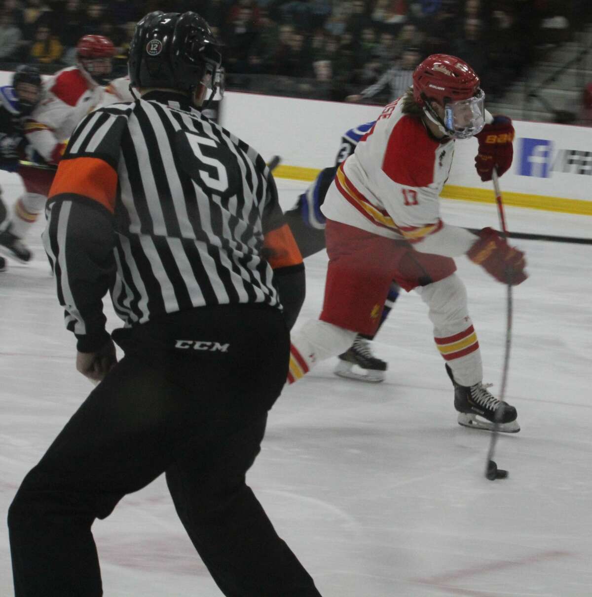 Marshall Moise and his Ferris hockey team will be back in action on Saturday.