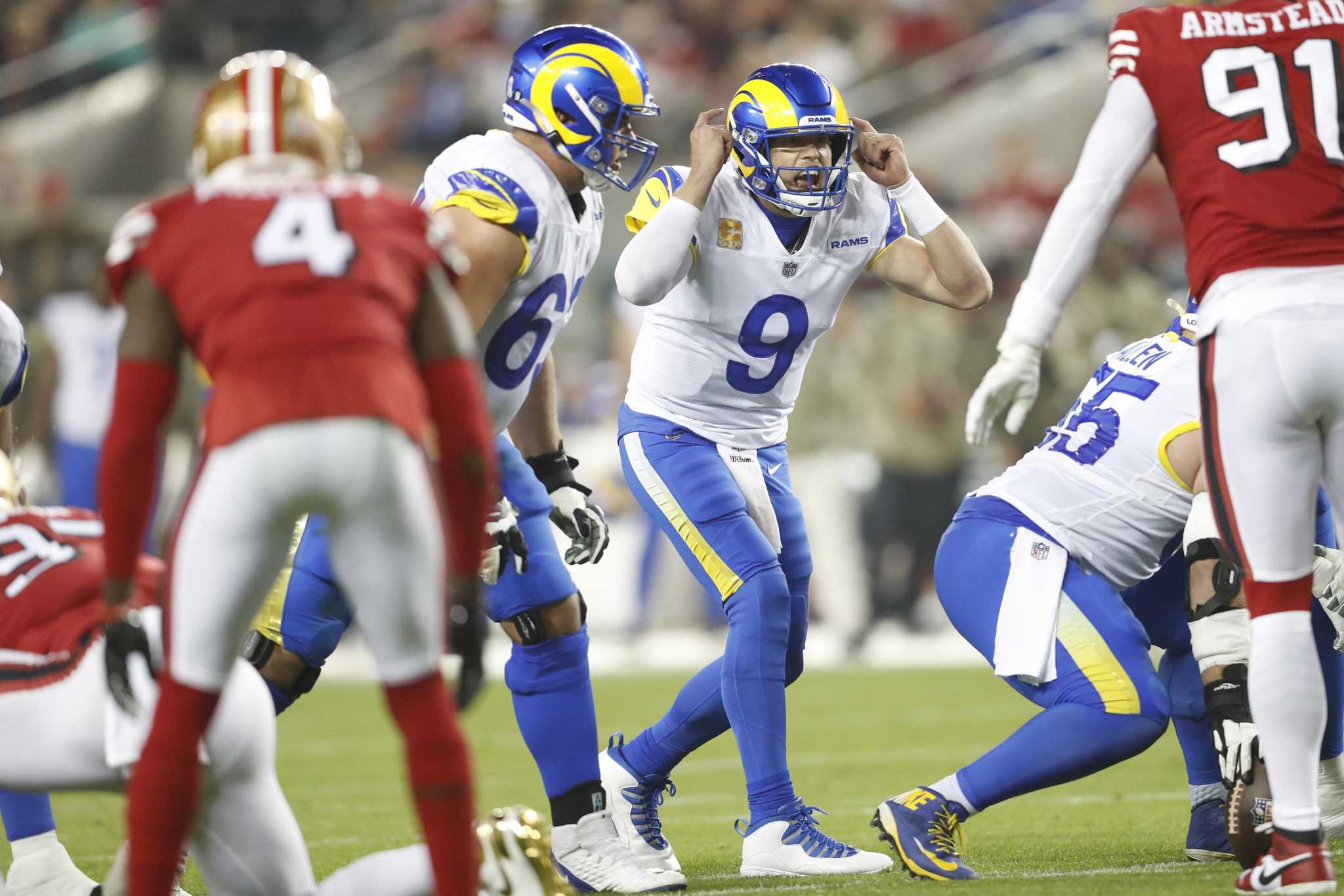 49ers' playoff hopes could hinge on which Matthew Stafford shows up for Rams