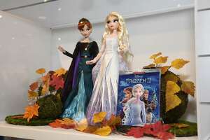 Disney "Frozen 2" merchandise at a new Disney "Frozen 2" window display at The Disney Store Century City on February 25, 2020 in Los Angeles, California. 