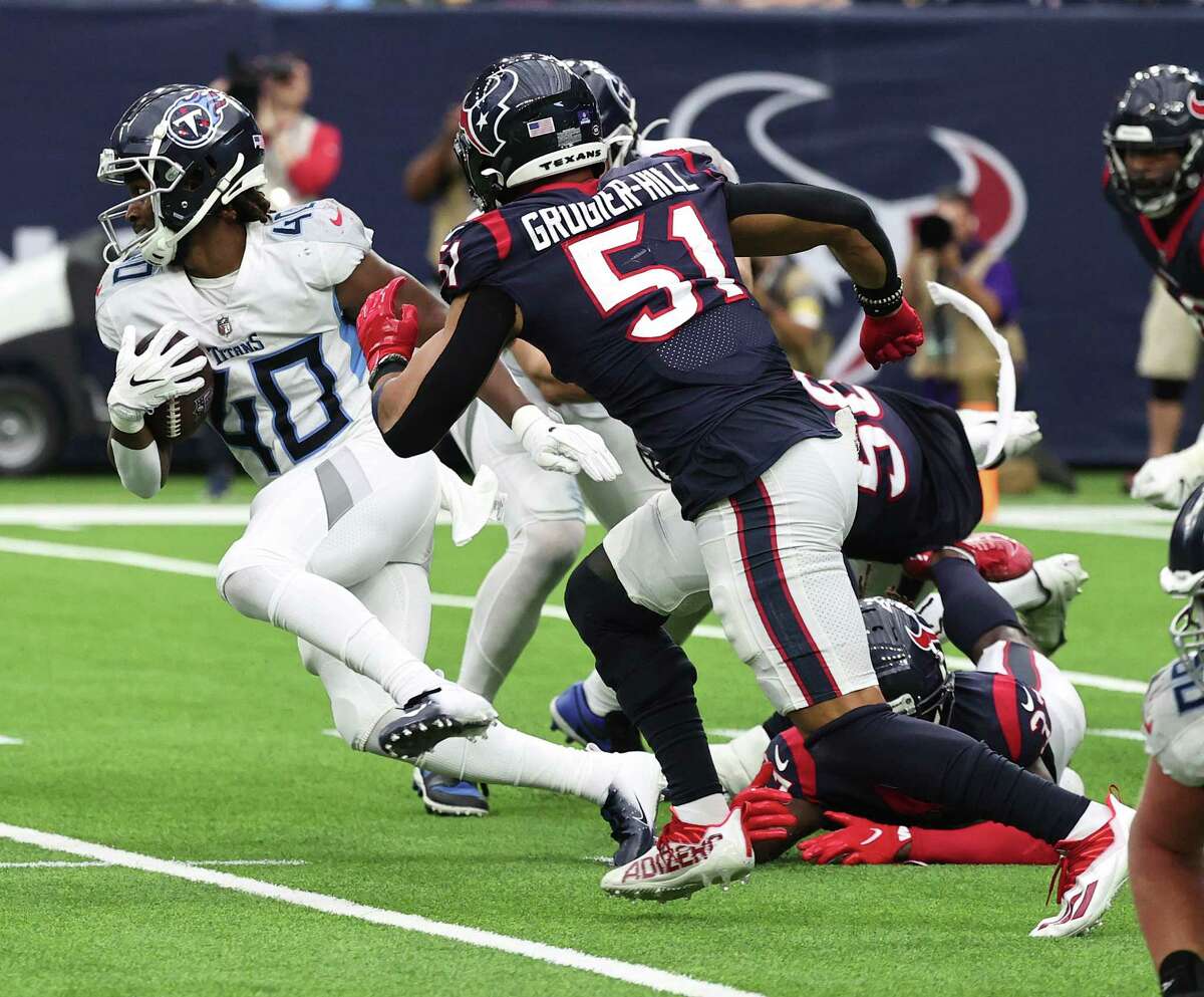 Titans running back Dontrell Hilliard, a former Texan, ended his old team's hopes of pulling off an upset Sunday.