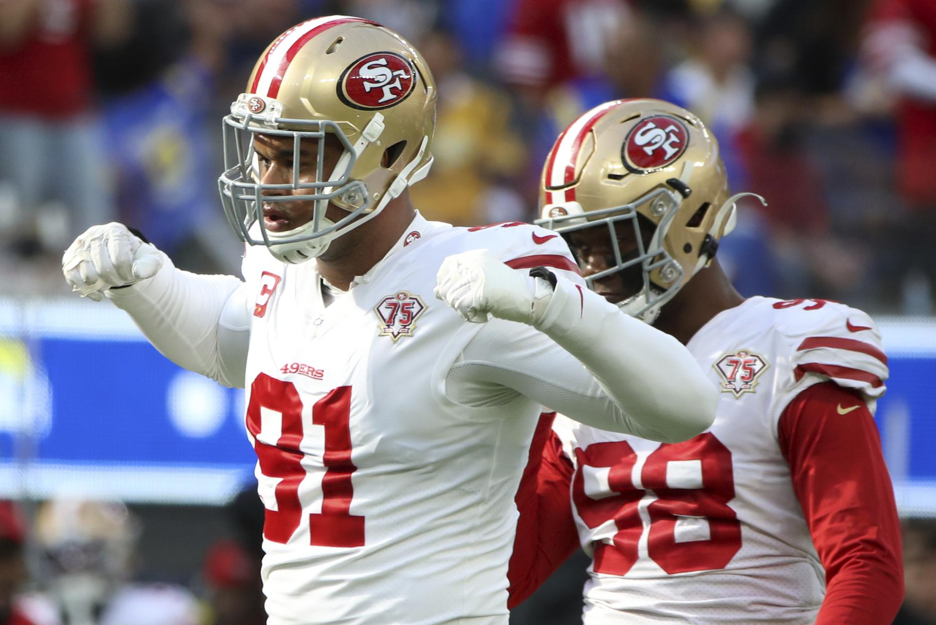 49ers' Arik Armstead had hairline ankle fracture, says return