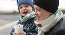 Cos Cob's Dahlia Kontos, 2, and her mother, Alana Kontos sip a hot chocolate at the Friends of Byram Park Hot Chocolate in the Park event at Byram Park in the Byram section of Greenwich, Conn. Sunday, Jan. 9, 2022. The Friends of Byram Park handed out hot chocolate at the park to passersby as a way to get the word out about the organization, which is "dedicated to thoughtful stewardship to preserve and enhance Byram Park’s natural environment, beauty, and engagement with the Greenwich community."