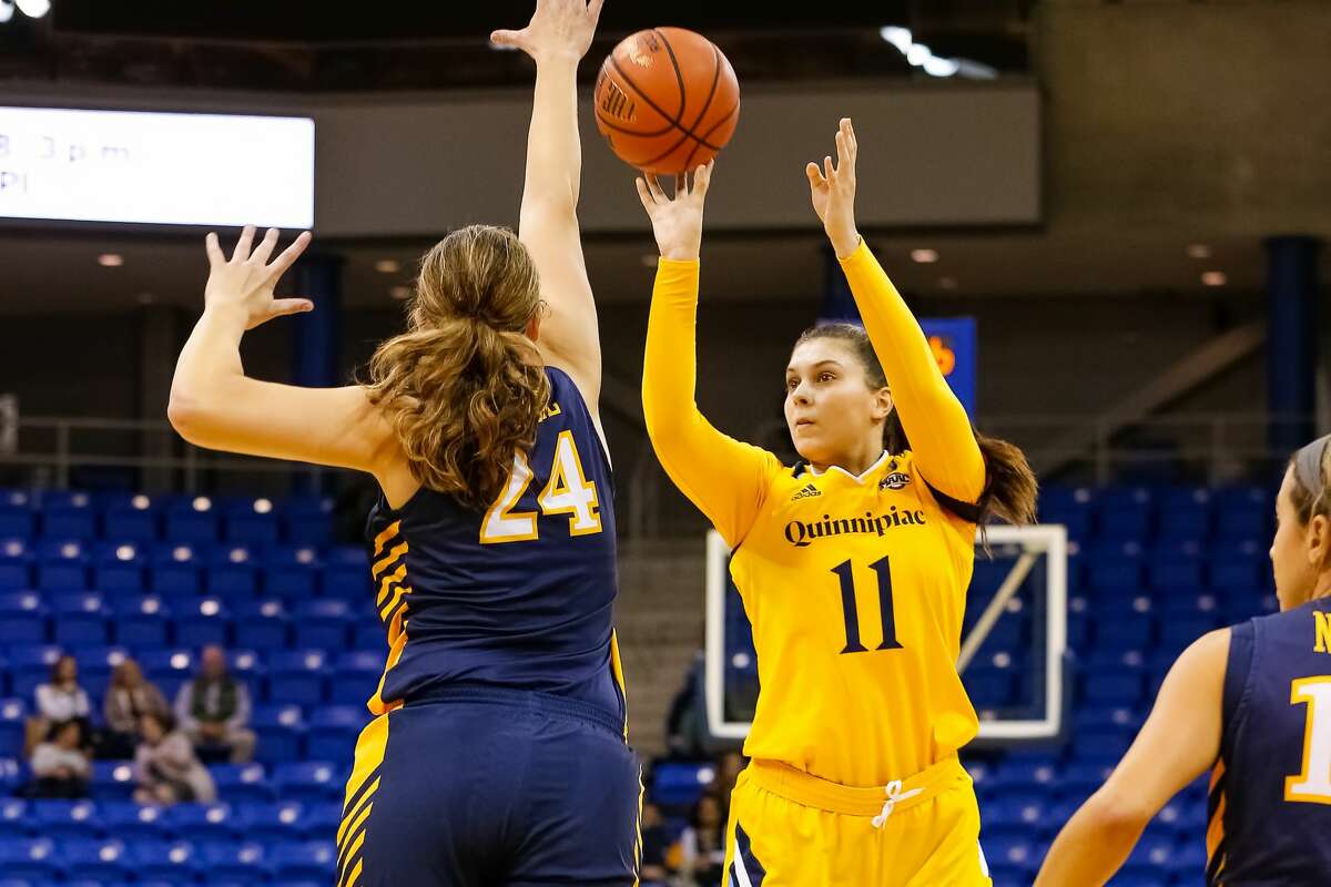Shenendehowa graduate Cat Almeida is in her junior year with the Quinnipiac women's basketball team. She is working to get back in top shape after missing time with a concussion and COVID-19 this season and recovered from thyroid cancer in 2021.