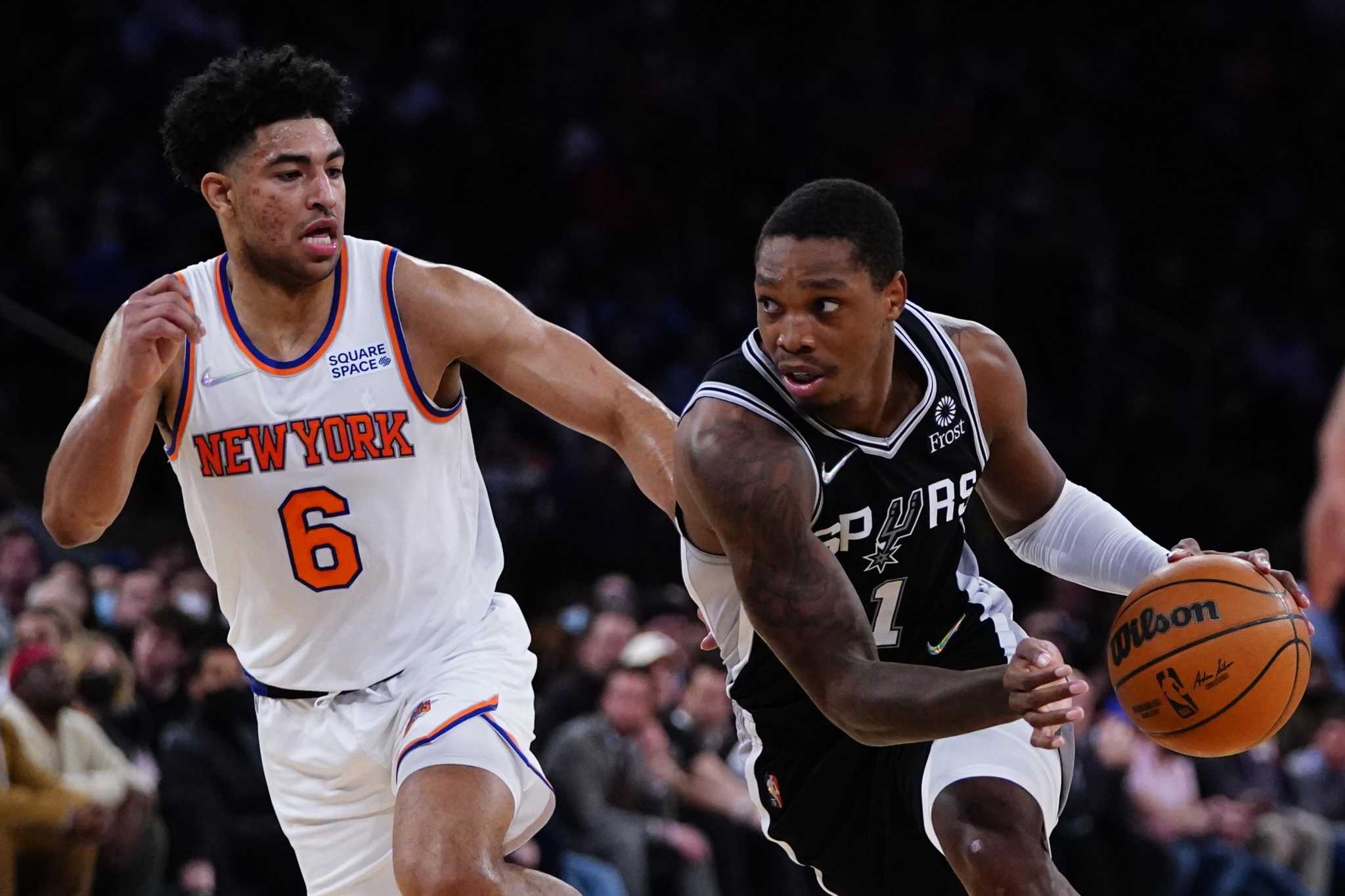 Road-weary, COVID-depleted Spurs fade in loss to Knicks