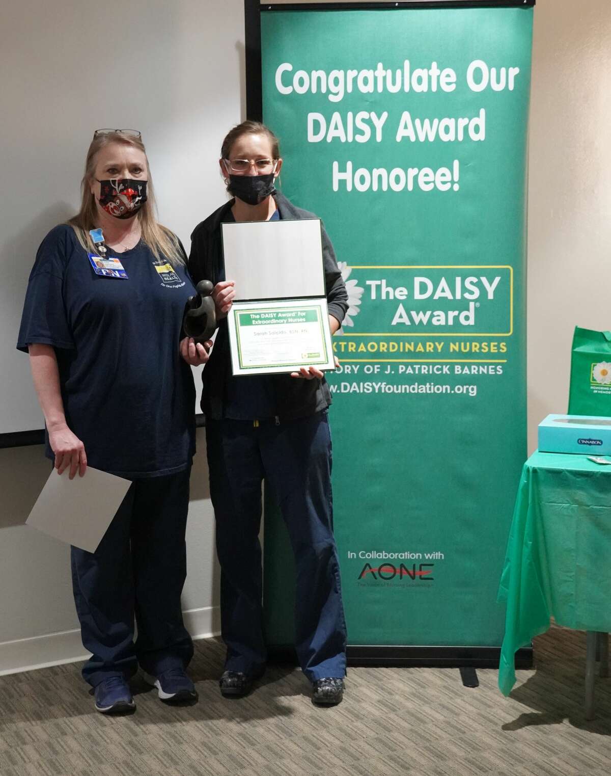 Sarah Salcido (right) is this latest DAISY Award honoree