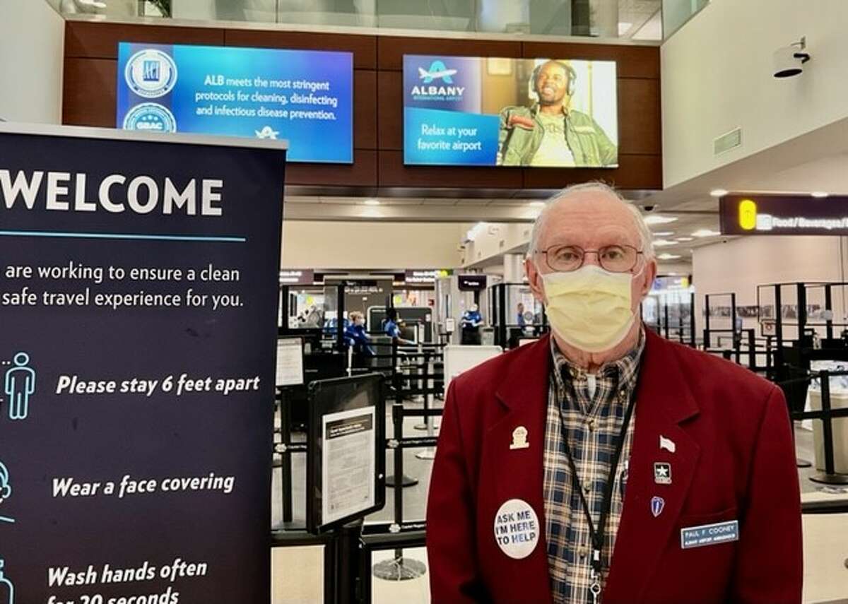 Paul Cooney, 86, of Menands, is the only remaining ambassador from the first class in 1995 at the Albany International Airport.