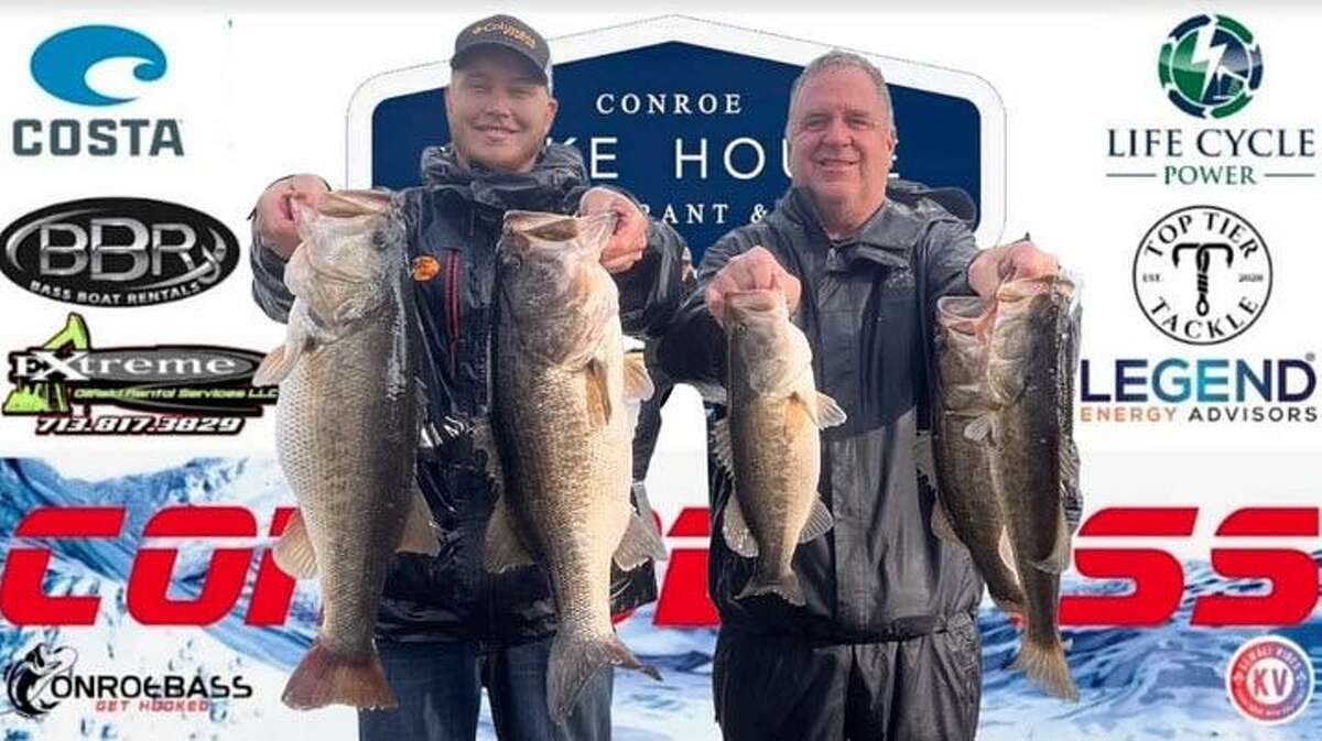Collin Bode and Mark Goetzman came in second place in the CONROEBASS Weekend Series Tournament with a stringer weight of 23.25 pounds.