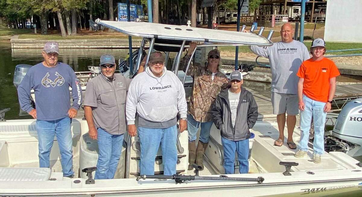 The people that helped stock the crappie last month are (l to r) Butch Terpe, Brian Heneke, Mike Schneider, Richard Tatsch, James Tucker, Vince Anderson, and Taylor Stewart.