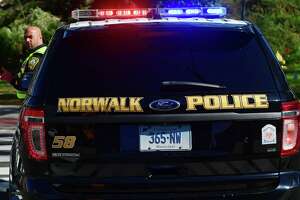 Norwalk Police officers on duty Tuesday, October 19, 2021, in Norwalk, Conn.