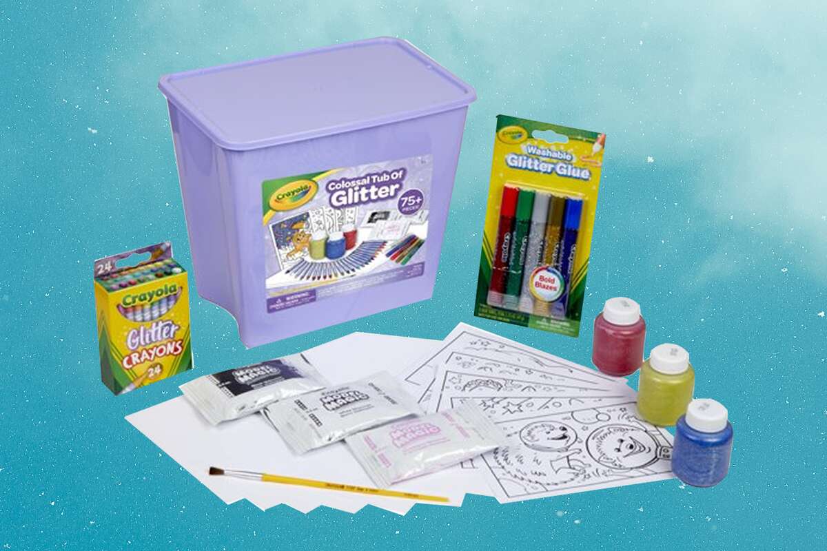 The Crayola Colossal Tub of Glitter Art Set, 81 Pieces ($8.91) from Walmart. 