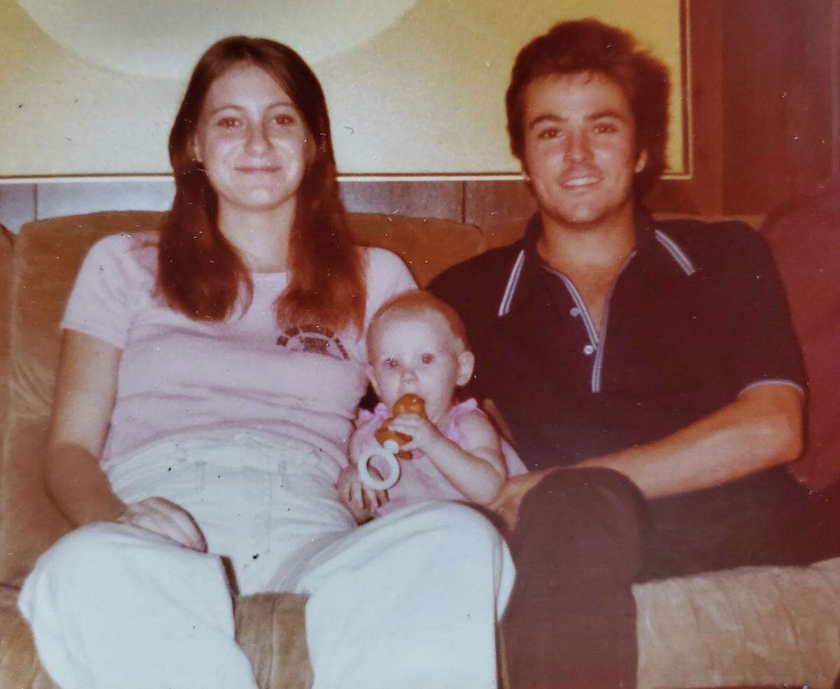 Tina Gail Linn, Hollie Marie Clouse, and Harold Dean Clouse, in a family photo from 1980. Harold and Tina were murdered that year; their bodies were discovered in early 1981. Hollie’s body was never found, meaning she still could be alive.