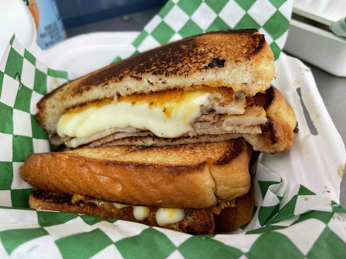 The ham and cheese grilled sandwich from The Breakfast Truck, a new San Antonio food truck that opened Monday in Southtown.