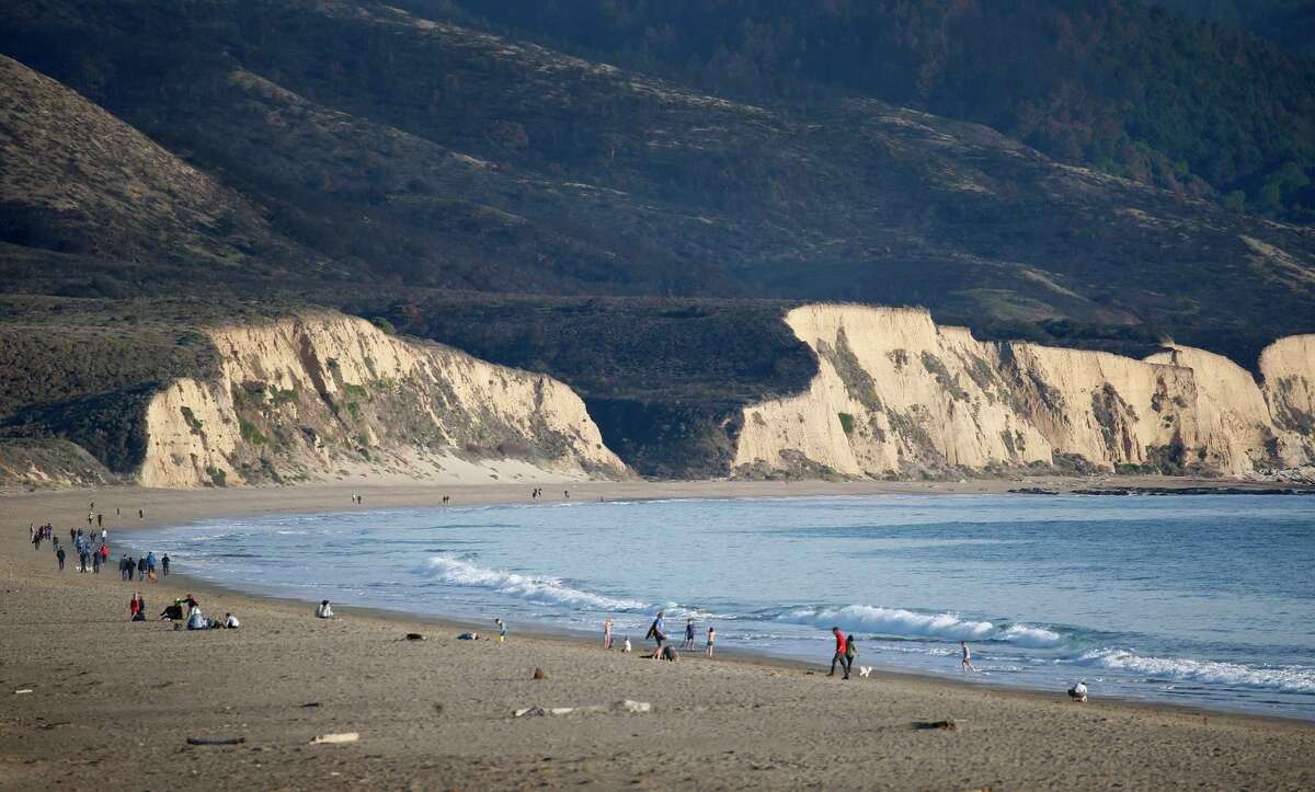 A view of Limantour Beach in Point Reyes National Seashore, as seen on Dec. 23, 2020. Limantour Beach is a popular spot for whale watching.