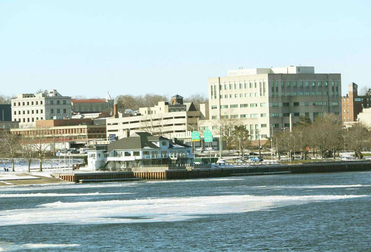 Middletown’s Harbor Park is seen from across the Connecticut River in Portland last week. The area is part of Middletown’s ongoing master plan of redevelopment, which seeks to create a vibrant riverfront with a host of activities to showcase the city’s waterfront area.