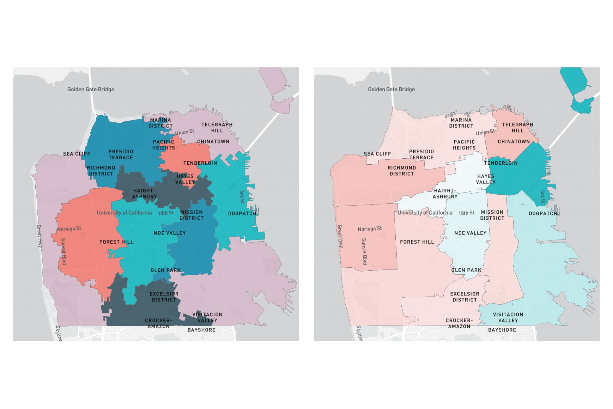 We used an algorithm to create new S.F. supervisor boundaries. Here's why the actual boundaries will be different - Vimarsana News