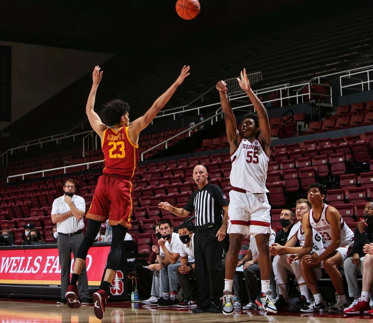Harrison Ingram scored 21 points in Stanford's victory over No. 5 USC on Tuesday.