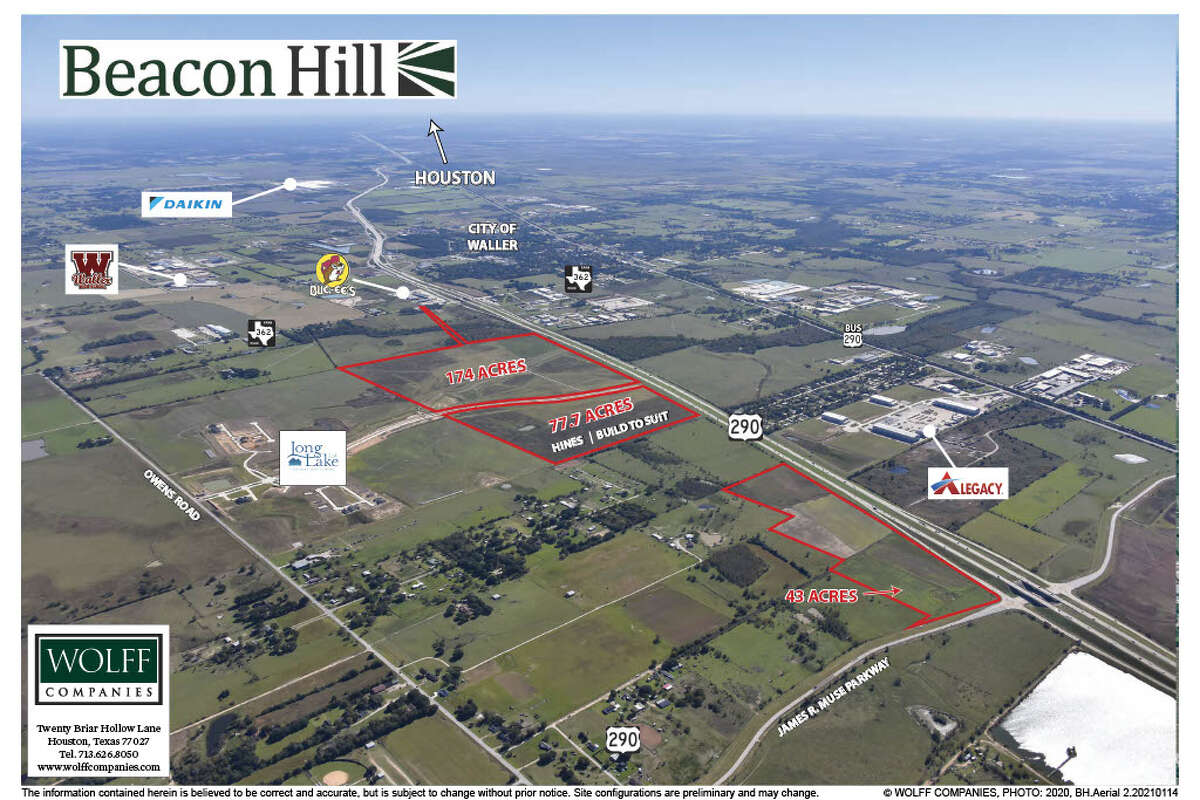 Beacon Hill is a 564-acre mixed-use development by Wolff Cos. in Waller. 