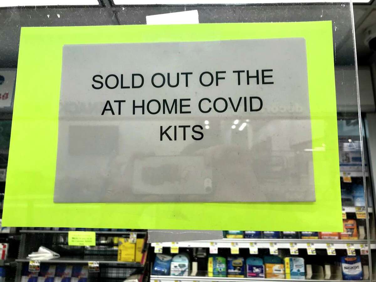 The ShopRite on Federal Road in Brookfield was sold out of at-home COVID test kits on Thursday, Jan. 6, 2022. The last shipment of 600 sold out in less than a day.