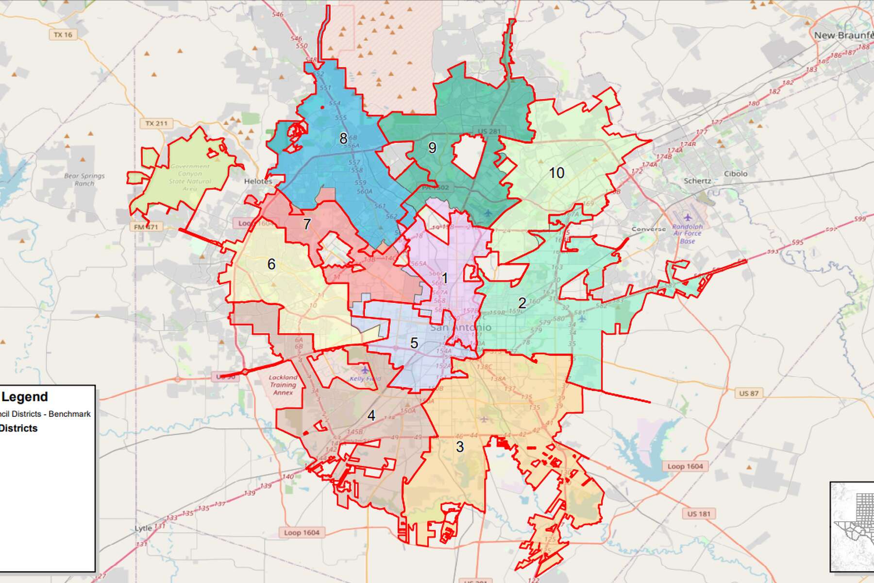 San Antonio In Map Your City Council District May Change. Here's What That Means For San  Antonio Neighborhoods