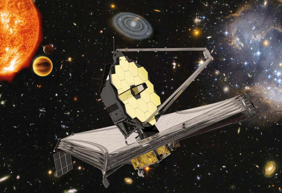 An artist's impression of the James Webb Telescope.